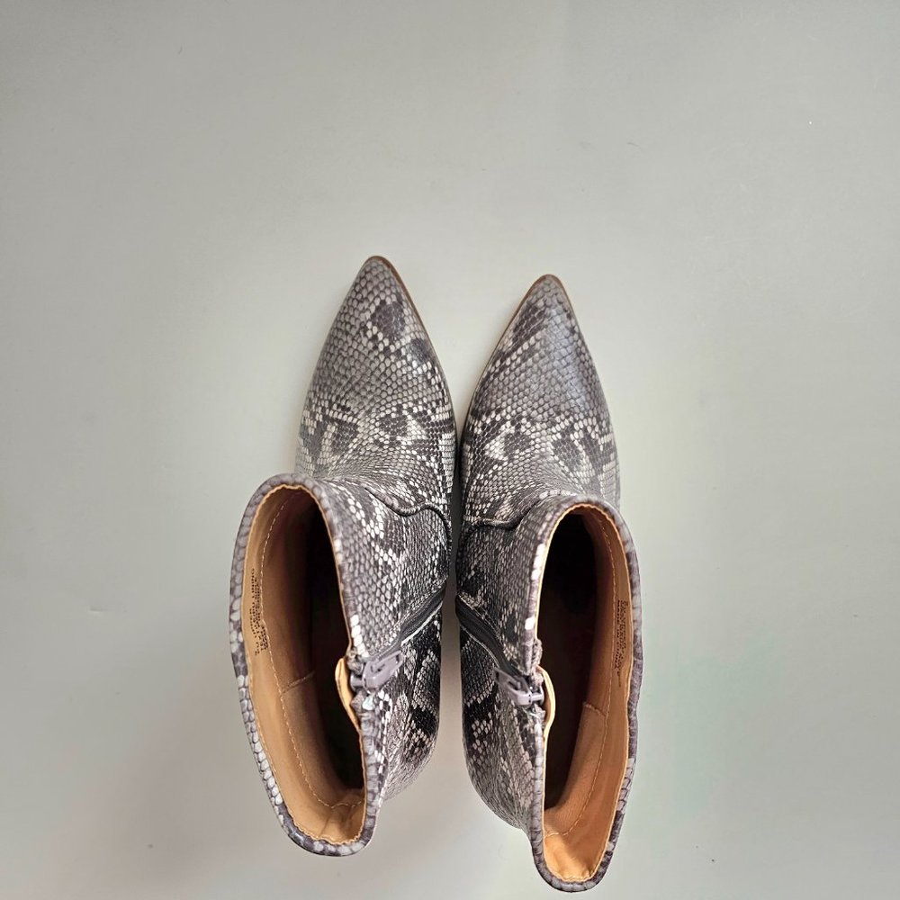 Express Snakeskin Print Bootie, Like New Boot Siz… - image 3